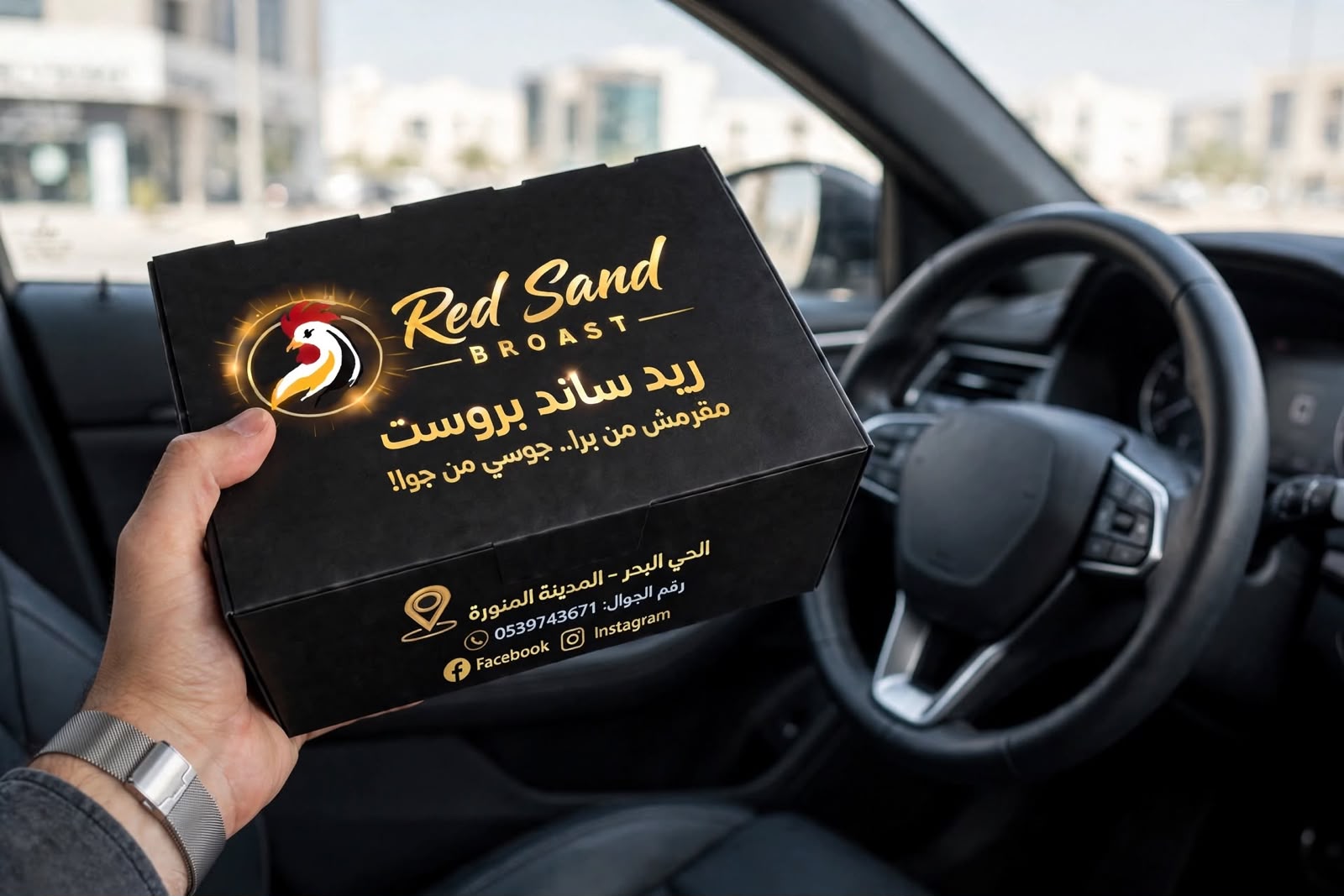 Red Sand black and gold family box